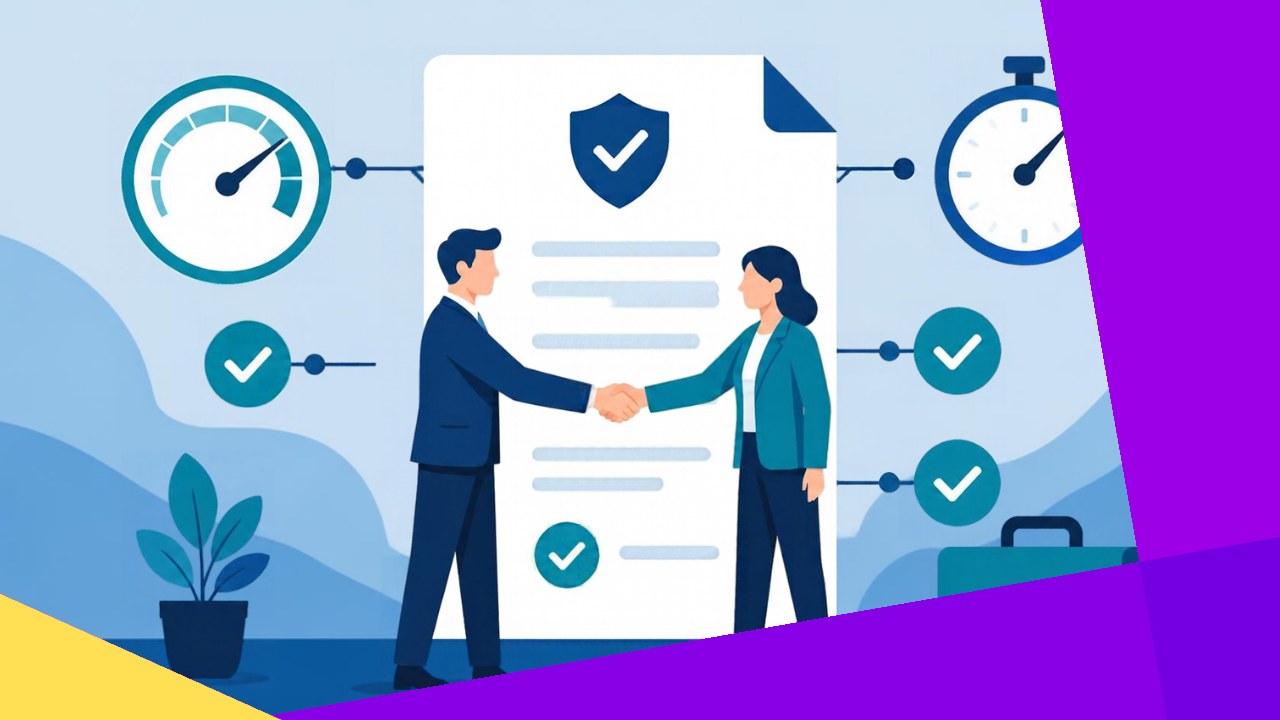 Service level agreement defining service standards between provider and client
