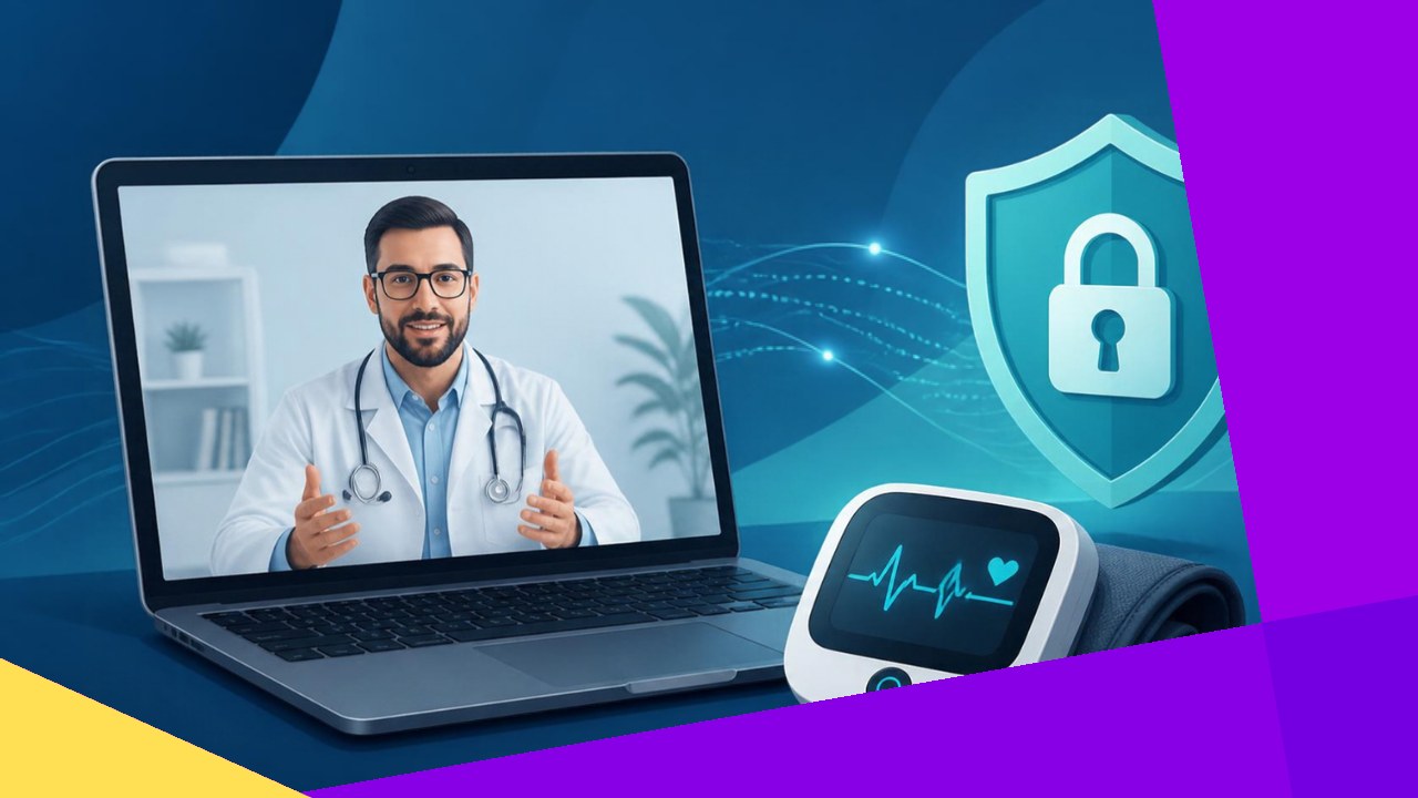 Telehealth technology solutions with a video visit platform, devices, and secure connection