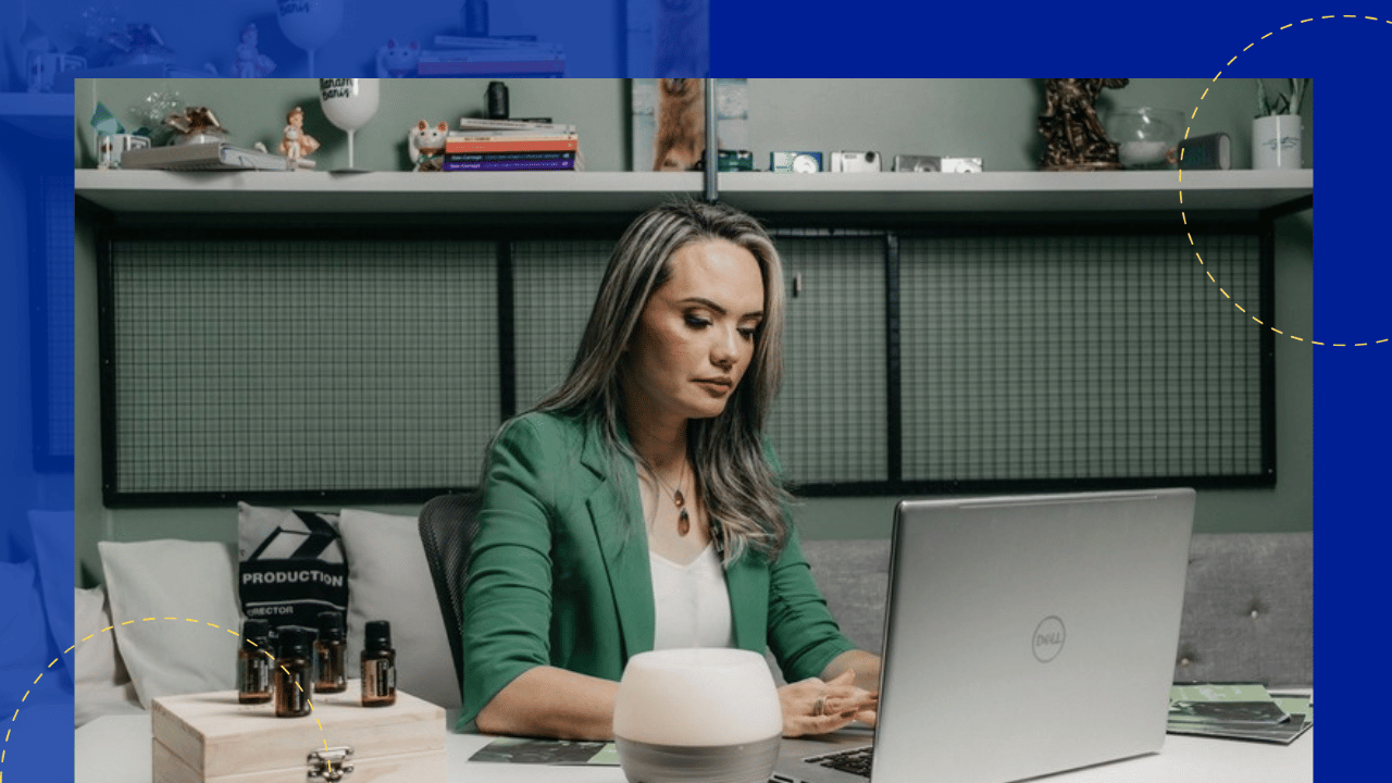Virtual assistant software requirements - a woman working on a laptop in a home office